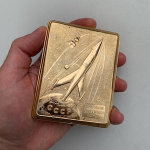 Vintage Cigarette Case, Sputnik, Soviet Cigarette Case, 1960s Cigarette Case, Space Theme, Tobacco Accessories, Vintage Gift for Him,