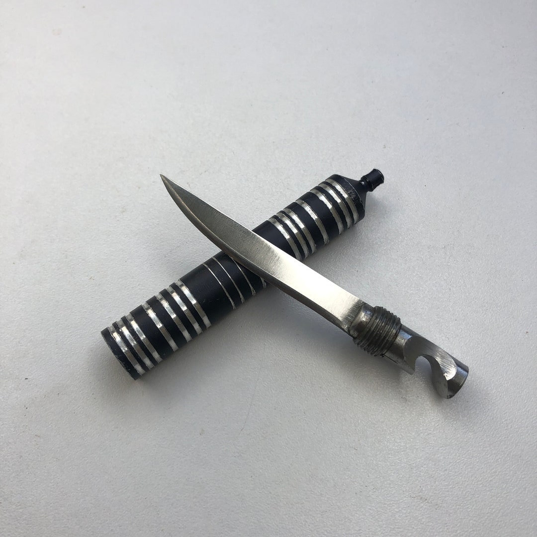 Vintage Folding Knife Bottle Opener Multitool Key Chain Etsy