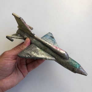 Vintage Toy Airplane, Mig-21 Fighter, Airplane Model, Metal Airplane, Old Toy, Airplane Decor, Gift for Collector, Vintage Gift for Him,