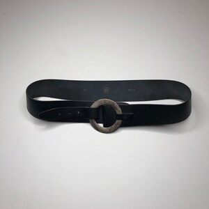 Vintage Leather Waist Belt, Black Leather Belt, Wide Belt, Women Belt, Women Accessory, Vintage Fashion, Vintage Gift