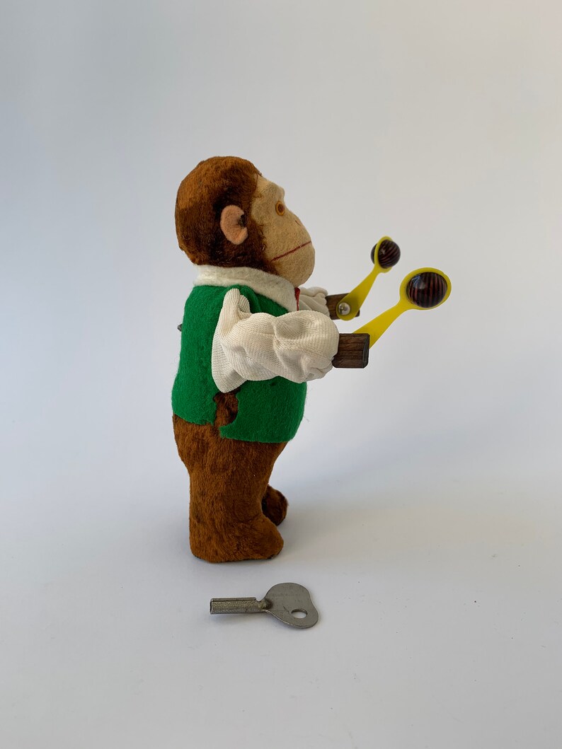 Rare Dancing Monkey Vintage Clockwork Toy Mechanical Plush | Etsy