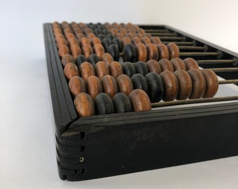 アンティーク木製そろばん、珍しい木製そろばん、1920 年製そろばん