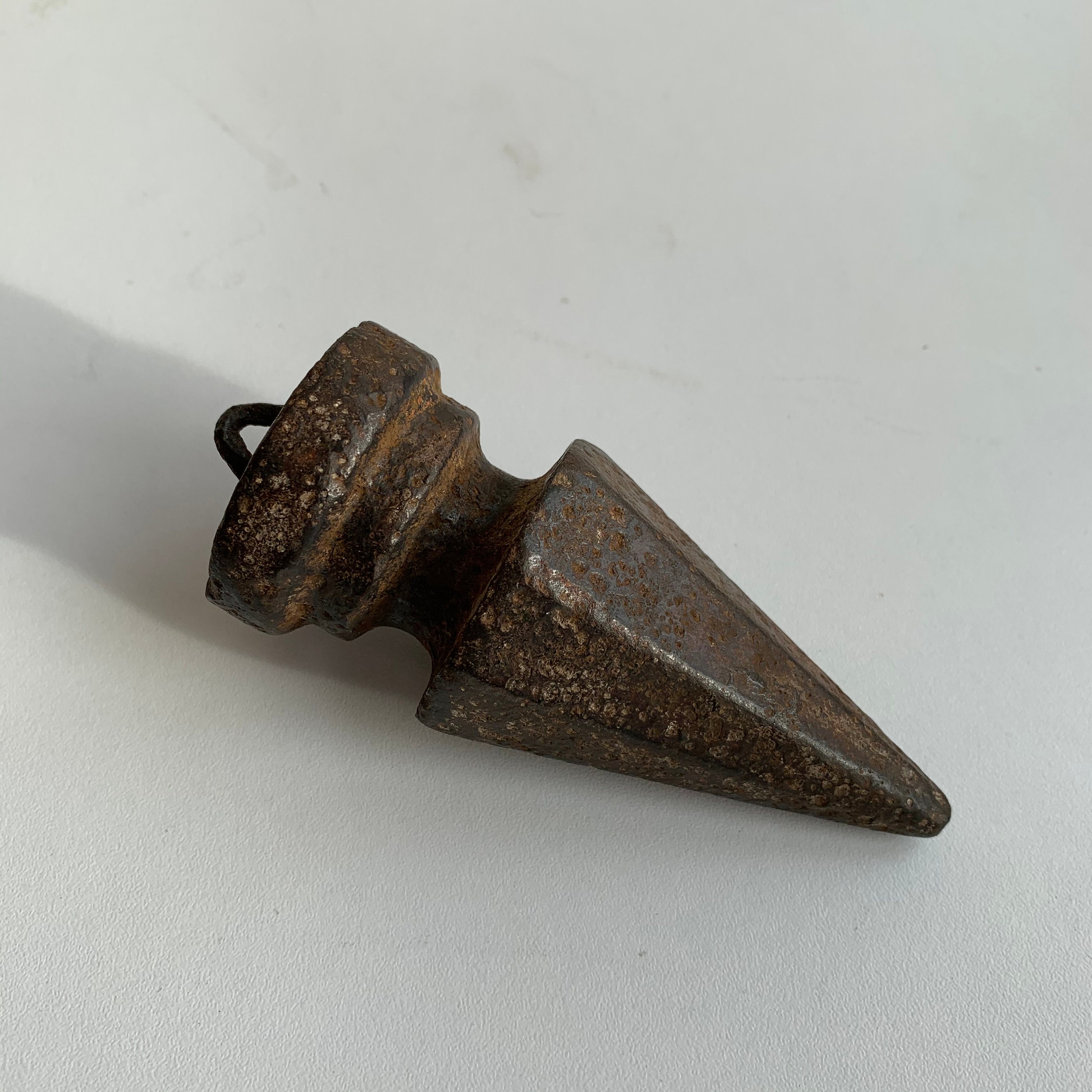 Antique iron plumb line Construction tool Curly plumb line Etsy