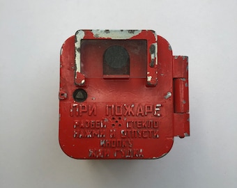 Vintage Fire Alarm, Fire Detector, Panic Button, Industrial Decor, Steampunk Decor, Gift for Him, Gift Idea