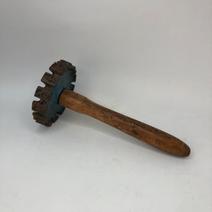 Vintage wood hammer, Log hammer, Wood numbering machine, Professional tools, Collection tool, Gift for him,