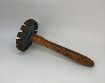 Vintage wood hammer, Log hammer, Wood numbering machine, Professional tools, Collection tool, Gift for him,