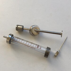 Vintage Medical Injection Syringe, Glass Syringe 5 Ml, Soviet Medical ...