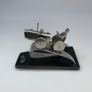 Vintage metal sculpture, Tractor model, Tractor driver, Handmade, Steampunk sculpture, Techno Art, Table decor, Gift idea,