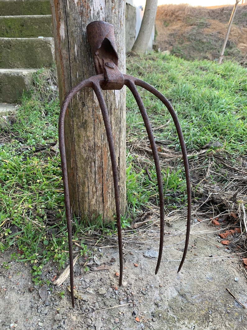 Antique Garden Pitchfork Hand Old Garden Tools Etsy