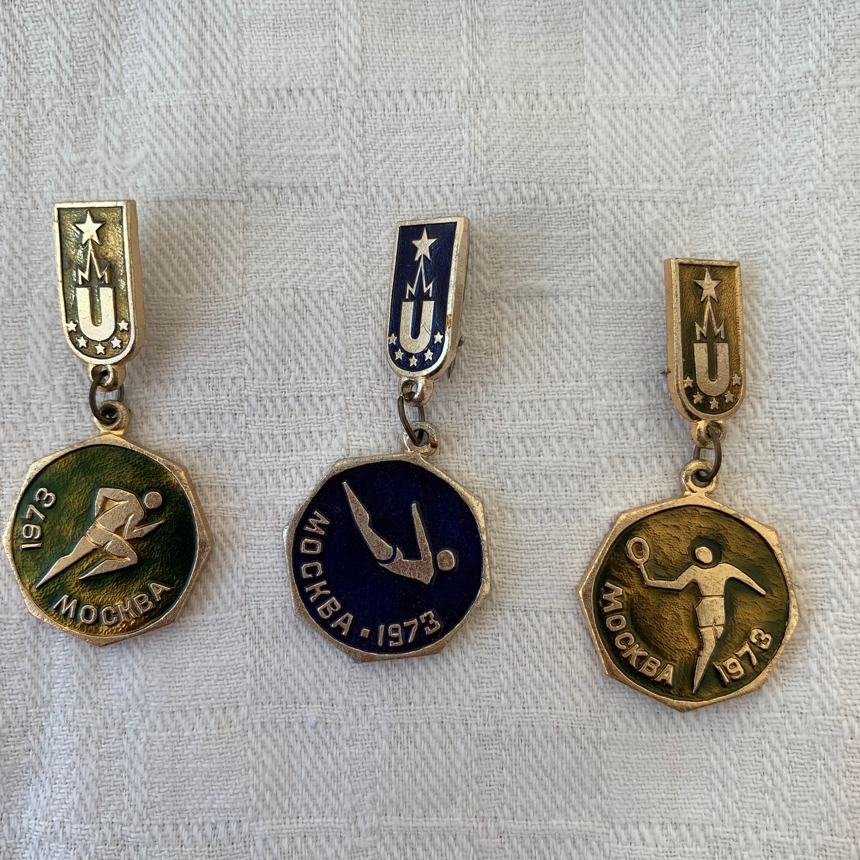 Aluminum Badges, Soviet Time, RSFSR Regional Championship, Moscow 1973 /  Old Badges / Sports Themes, Metallic Badge Collection, - Etsy