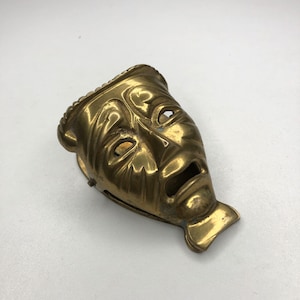 Fermacarte vintage, maschera teatrale, fermacarte, decorazione da scrivania, decorazione da parete in bronzo, cancelleria vintage, decorazione da ufficio, regalo originale
