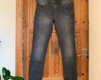 Vintage Men's Jeans, Casual Friday, Men's Slim Fit Jeans, Skinny Jeans, Size W32 L32, Gray Jeans, Gift Idea, Gift for Him