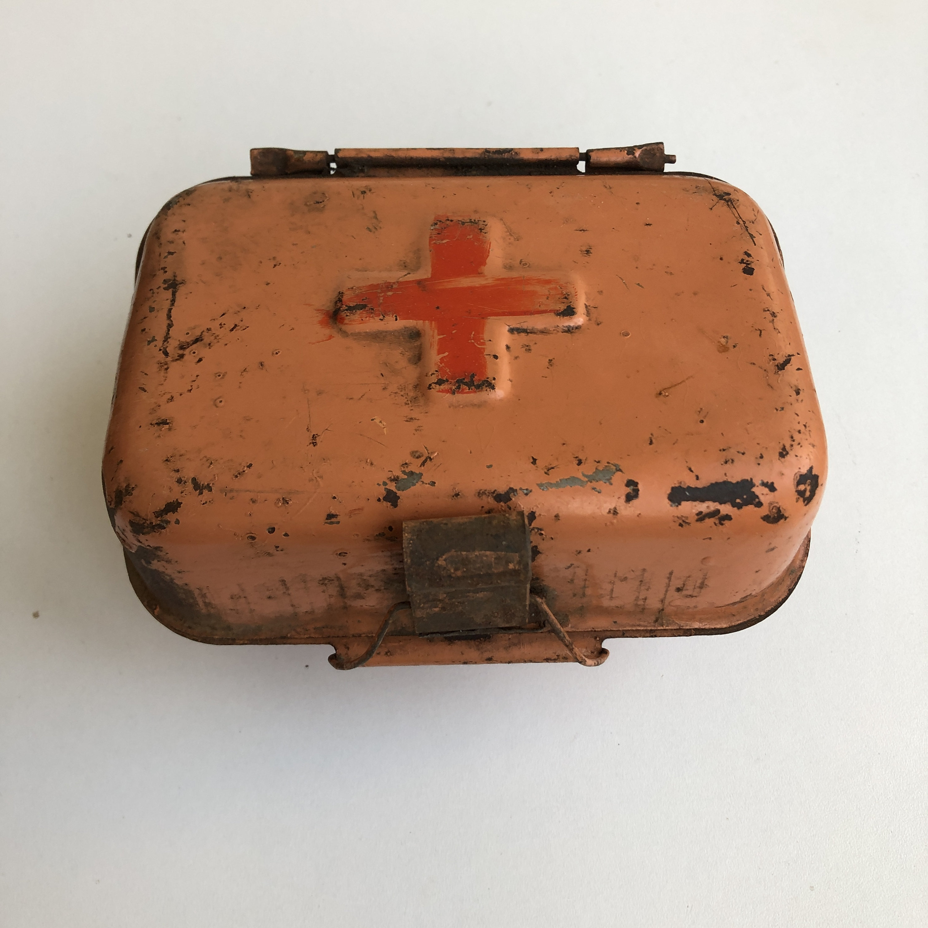 Vintage Metal First Aid Kit, Soviet Car First Aid Kit, First Aid