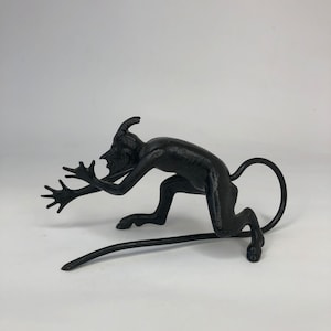 Vintage sculpture of devils, Big Cast Iron Devil, Devil Statue, Soviet Desktop Decor, Home Decor, Vintage Gift