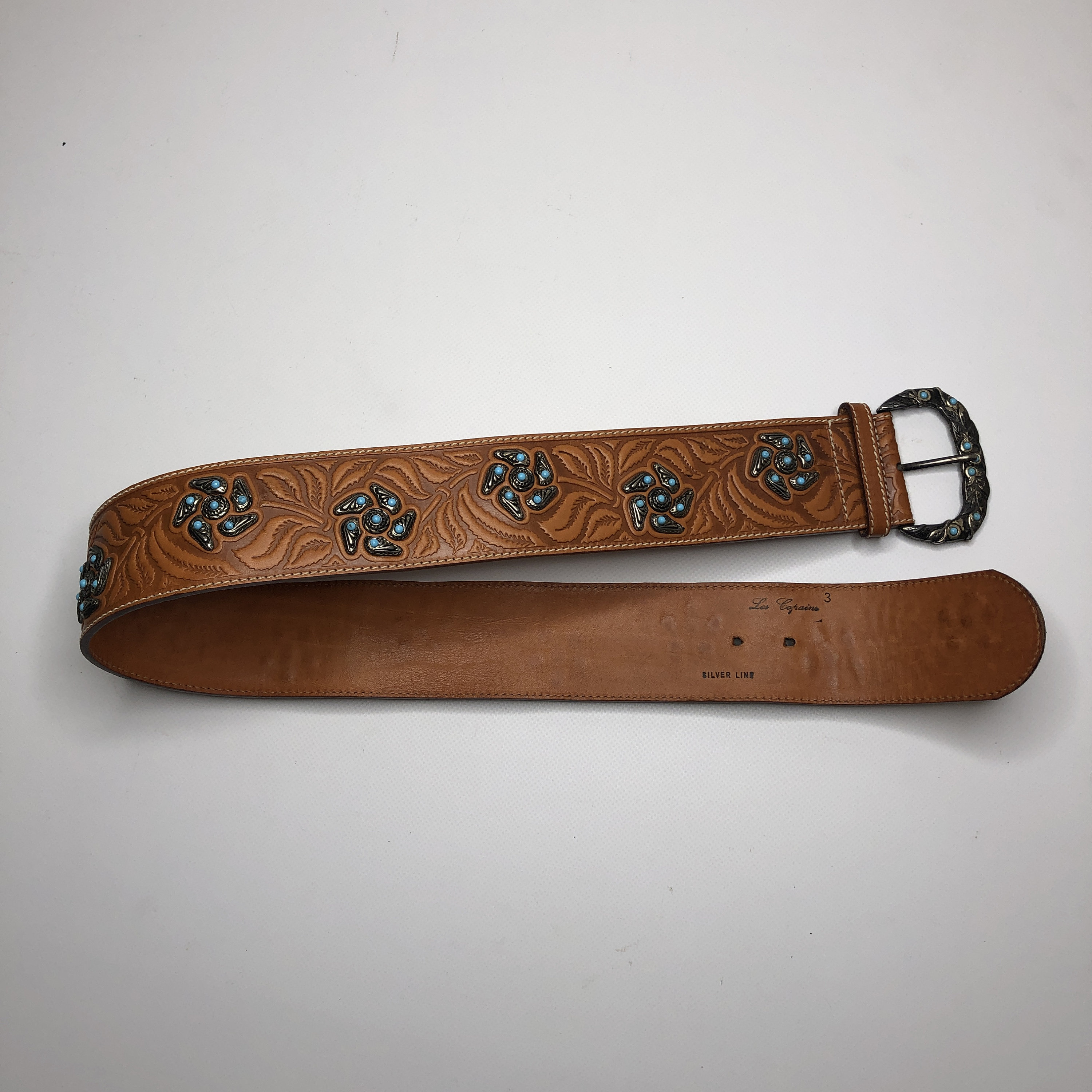 Vintage Les Copains Belt, Silver Line, No. 3, Luxury Belt 