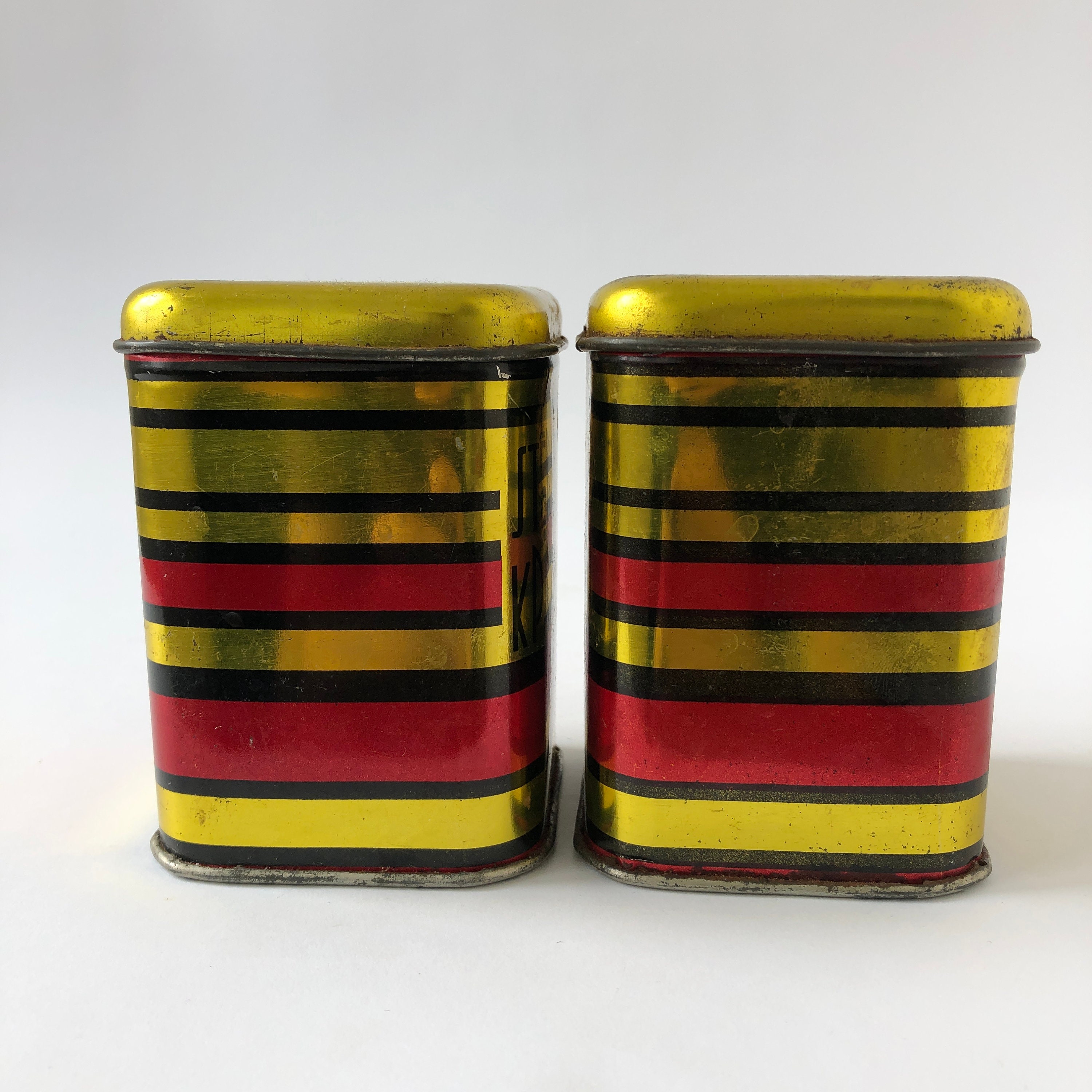 Latas de lata vintage tarros de almacenamiento de grañones | Etsy