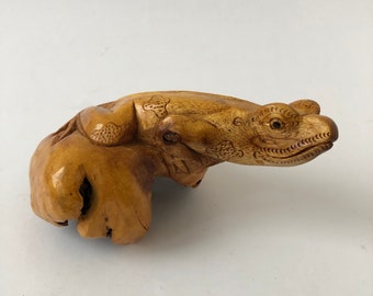 カエルの彫刻 木彫りのカエルの彫刻、動物人形、1960年代 - Etsy 日本