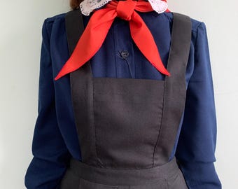 ヴィンテージの制服、礼服、ソビエトの学生服、女子の制服、青いドレス