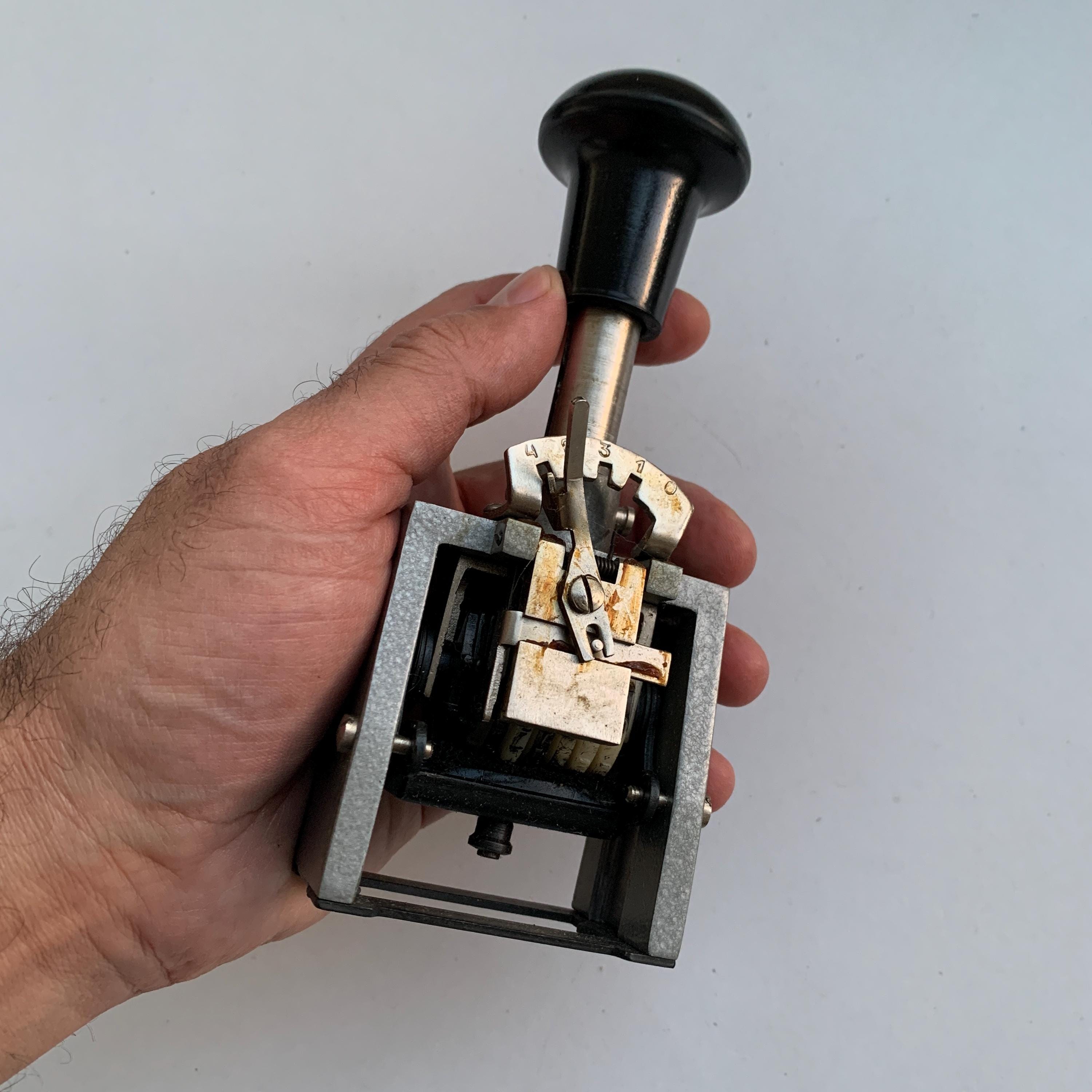 Vintage Numbering Machine, Mechanical Sequential Numbering, Stamp