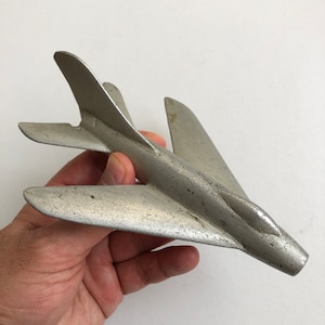 Vintage toy airplane, Mig-19 fighter, Model airplane, Metal airplane, Old Toy, Airplane decor, Gift for collector, Vintage gift for him,