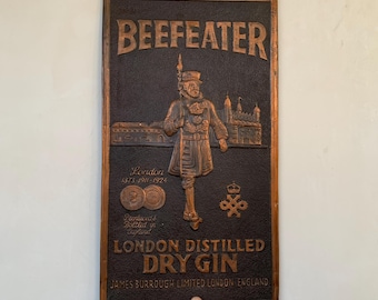 Vintage Beefeater Dry Gin Advertising Mirror - Etsy