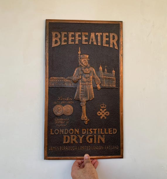 Vintage Billboard, Gin Advertisement, Beefeater London Dry Gin