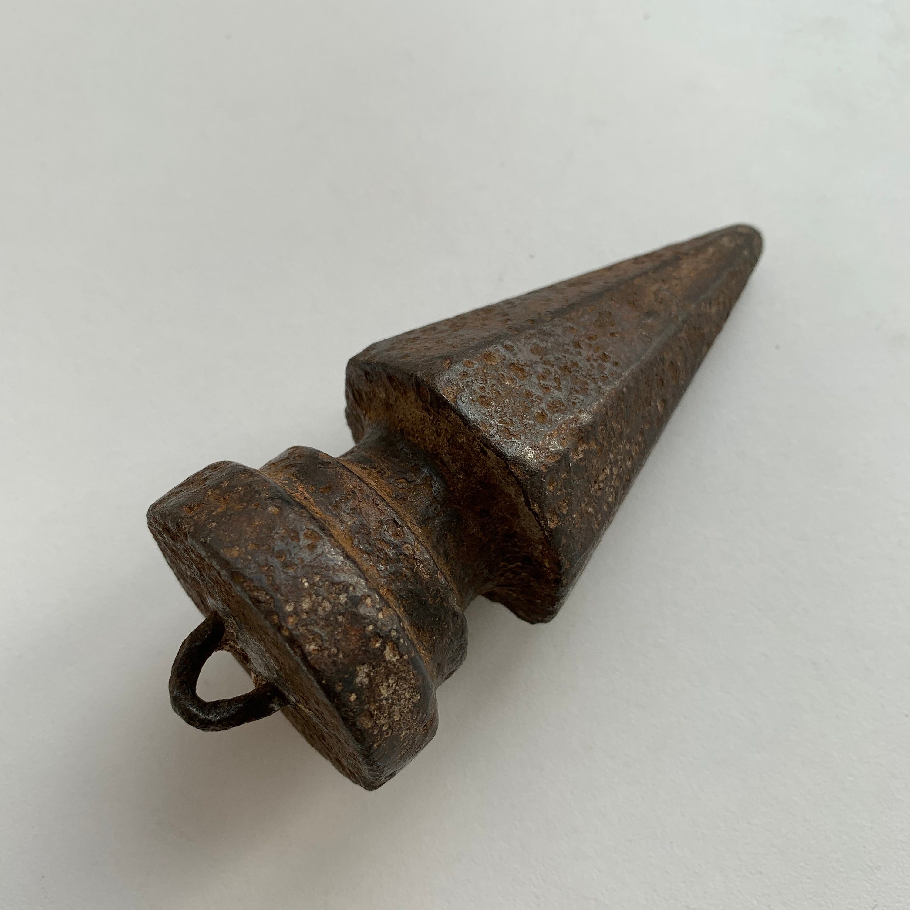 Antique iron plumb line Construction tool Curly plumb line Etsy