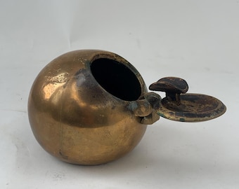 Cinzeiro vintage em bronze, Cinzeiro em formato de bola, Cinzeiro Valenti, Cinzeiro grande, Bola de bronze, Acessórios para tabaco, Estilo bruto, Ideia para presente, Cinzeiro estiloso
