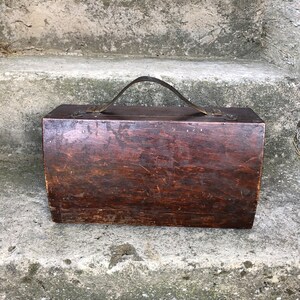 Vintage Wooden Suitcase, Small Suitcase, Case, Box, Wooden Bag, Rare Suitcase, Retro Suitcase, Collection Boxes, Vintage Gift