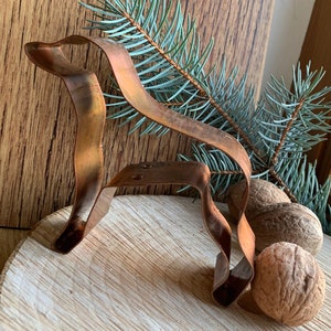 Culinary Cookie Cutter, Handmade Cutter, With the image of a dog (breed Hort) all dough cutters are made by hand in Omaha, Nebraska USA