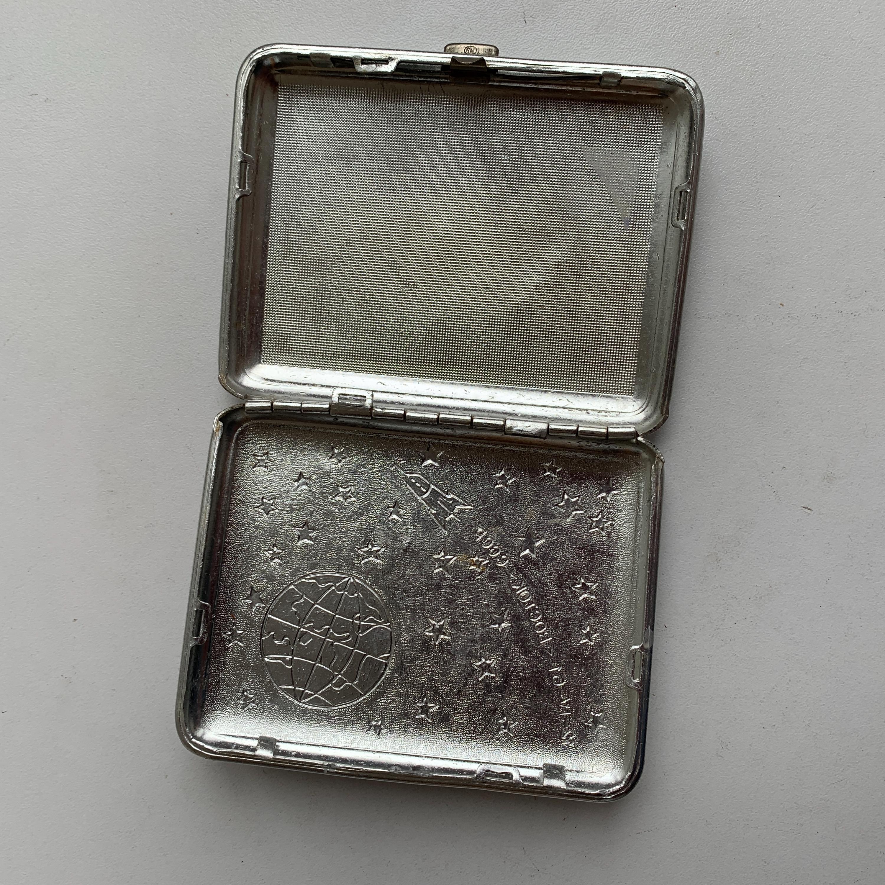 wwii cigarette case Vintage Cigarette Case, Sputnik, Soviet Cigarette Case, 1960s Cigarette Case,  Space Theme, Tobacco Accessories, Vintage Gift for Him,