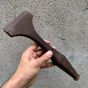 Vintage Tinsmith Anvil, TINSMITH &quot;CREASING&quot; HATCHET, Blacksmith Tool, Hardy Blacksmith Anvil, Craft Tool, Industrial Decor, Gift for Him