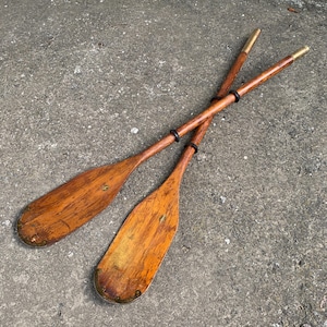 Vintage Wooden Oars, Sports Oars, Sports Kayak, Old Wooden Oars, Beach House, Nautical Decor, Gift Idea, Coastal Interior Accent