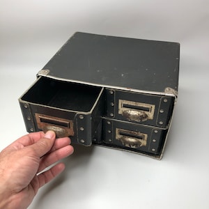 Vintage Aktenschrank, Schublade, Aufbewahrungsbox, Objektträger, Karten, Karton, Aufbewahrung und Organisation, Bibliothekdekor, Vintage Geschenk,