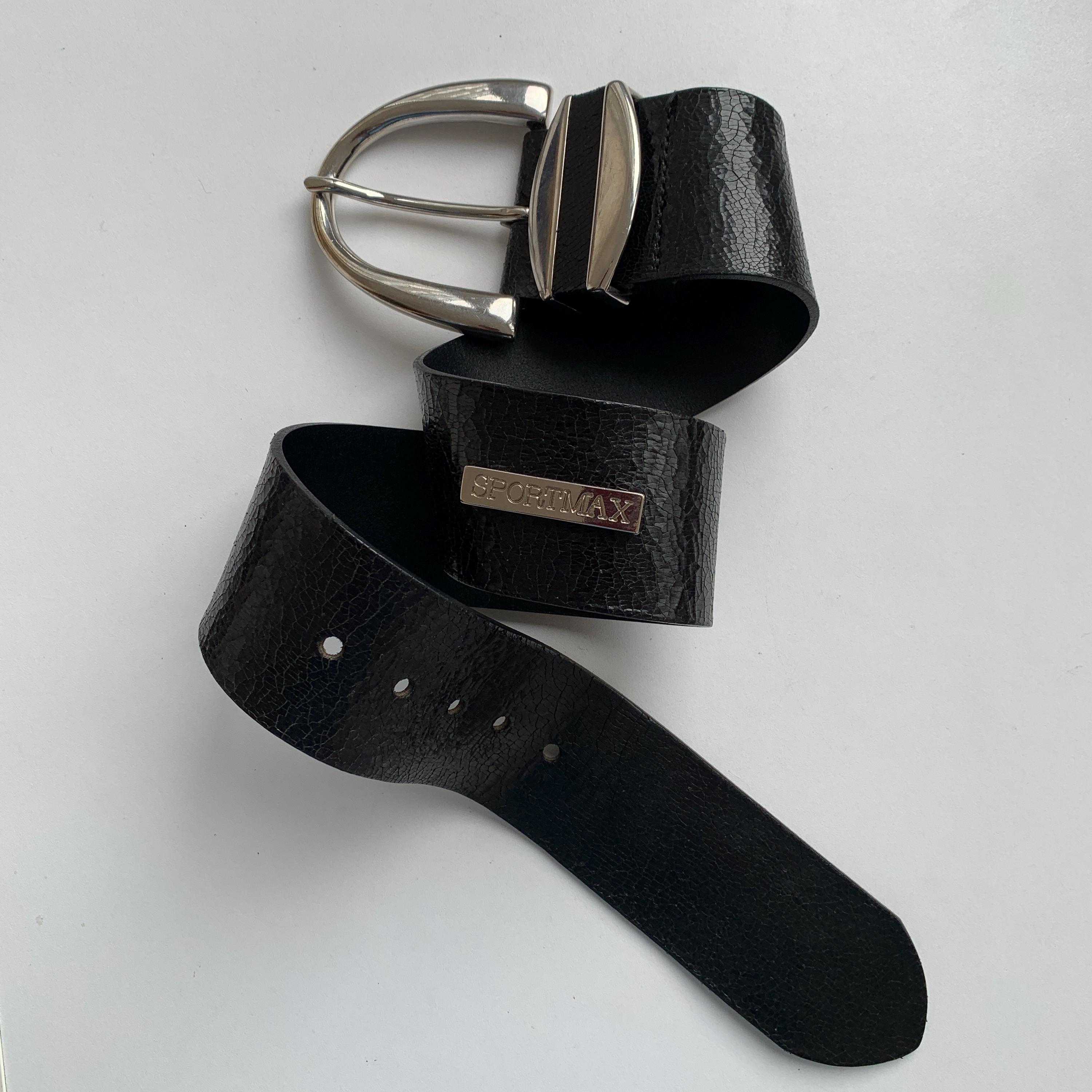 Sport max wide belt NEW Sportmax lamb leather camel/rust belt width is 1 1/4 main image 4