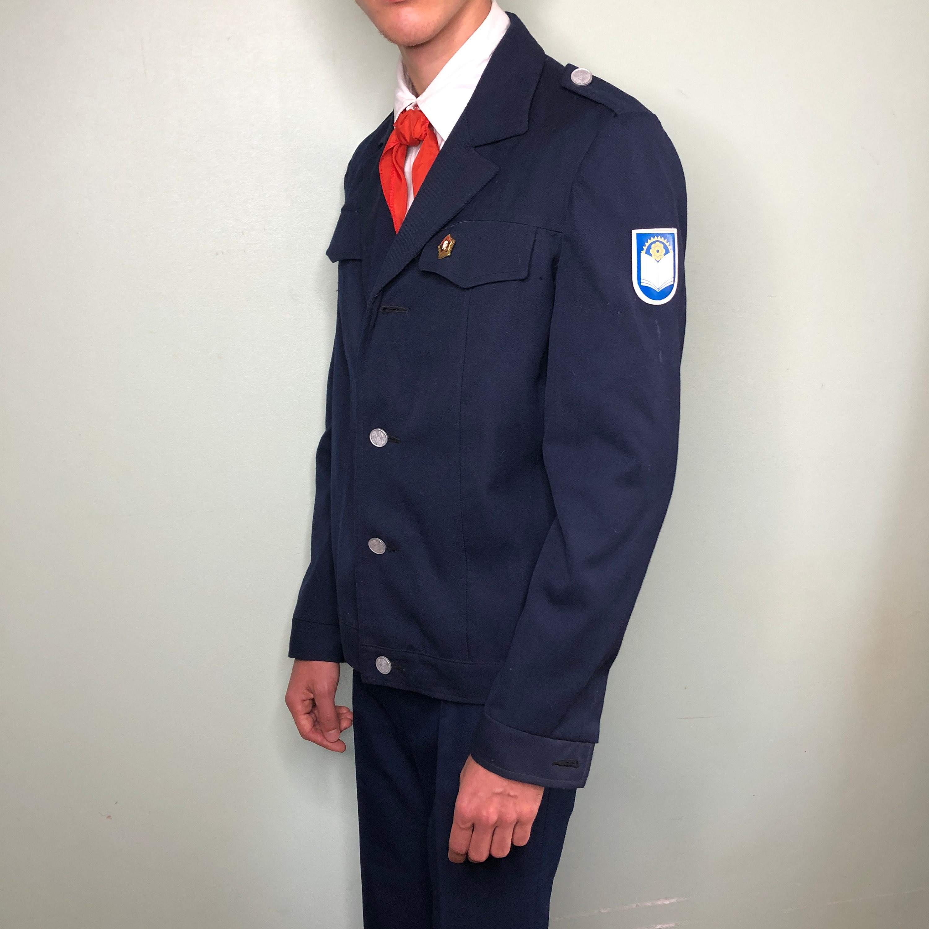 Vintage School Uniform for Boy, Soviet School Uniform, Blue School