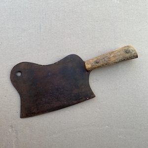 Vintage Meat Cleaver, Handmade, Meat Cleaver, Kitchen Axe, Rare Axe, Carving Axe, Country Kitchen Gadget, Butcher Shop, Gift Idea,