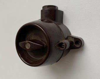 Interruptor eléctrico vintage, interruptor mecánico, interruptor de carbolita, interruptor retro, decoración industrial, estilo steampunk, idea de regalo