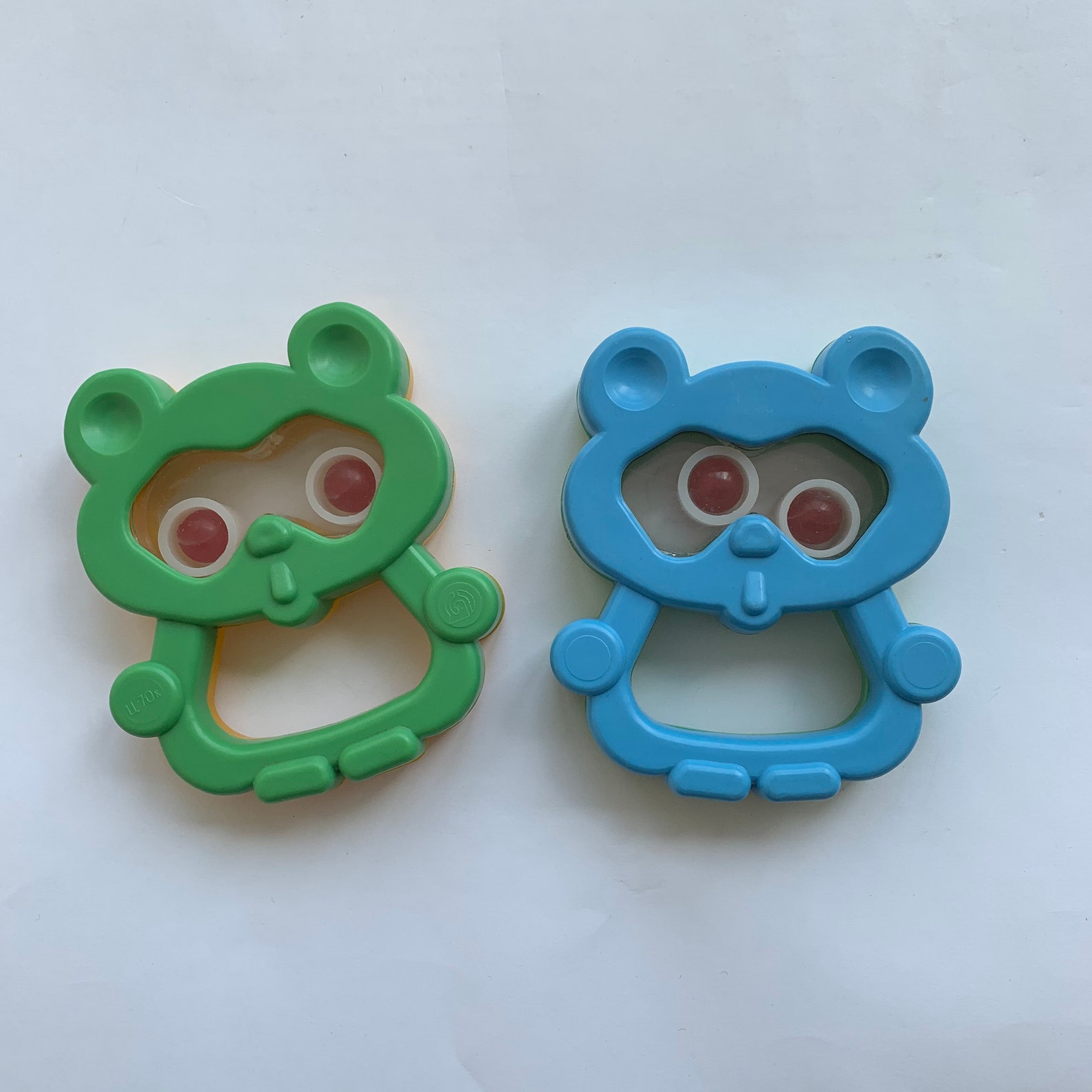 Vintage Plastic Rattles Bear Rattles Baby Toys for Toddlers Etsy