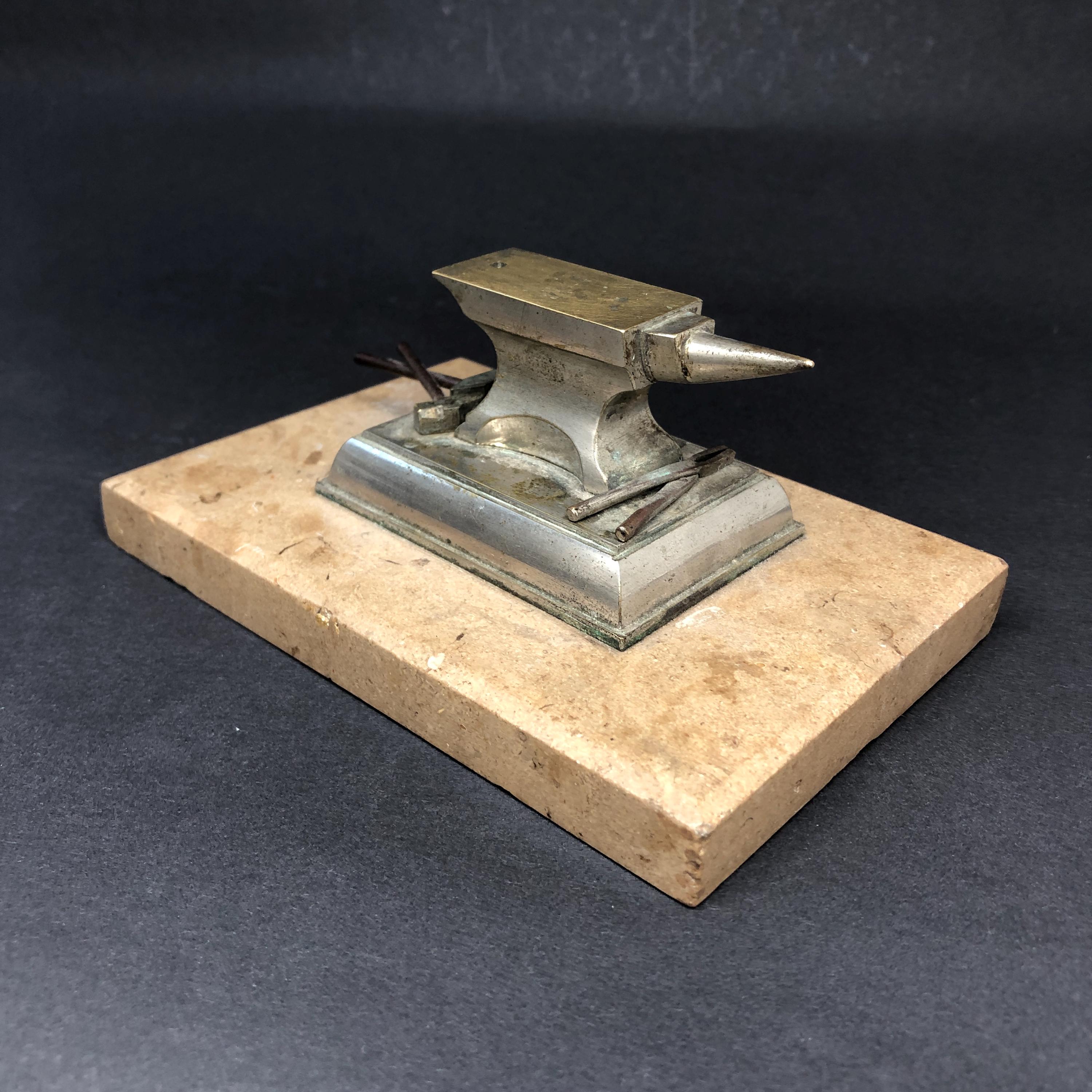 Vintage Miniature Anvil, Sledgehammer Anvil, Desktop Souvenir
