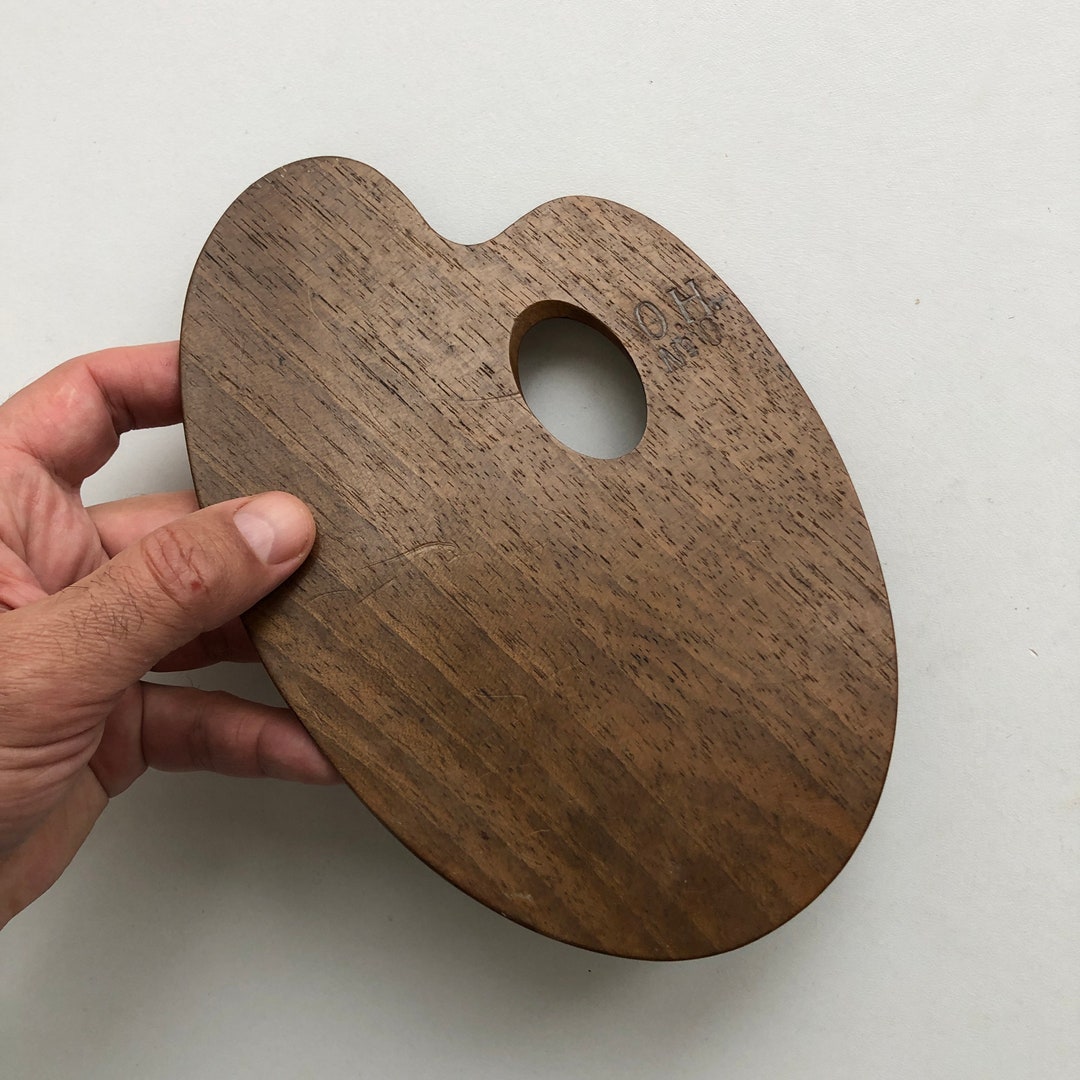 Vintage Artist Palette Oval Paint Mixing Palette Thumb Hole Etsy