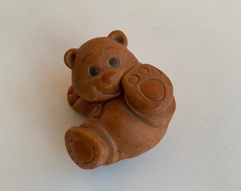 Vintage Tischplatte Dekor, Keramik Bär, Figur Bär Figur, Kinder zimmer Dekor, Briefbeschwerer, Geschenk Grundschule Student