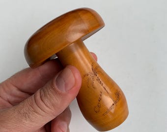 Vintage Craft Tool, Darning Mushroom, Boxwood, Stocking Darning Mushroom, Rare Sewing Tool, Sewing Needle Storage, Hobby Tool, Gift Idea,