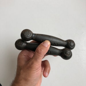Vintage sports dumbbells, Children&#39;s dumbbells, 500 grams, Old iron dumbbells, Sports equipment, Collectible dumbbells, Vintage gift,