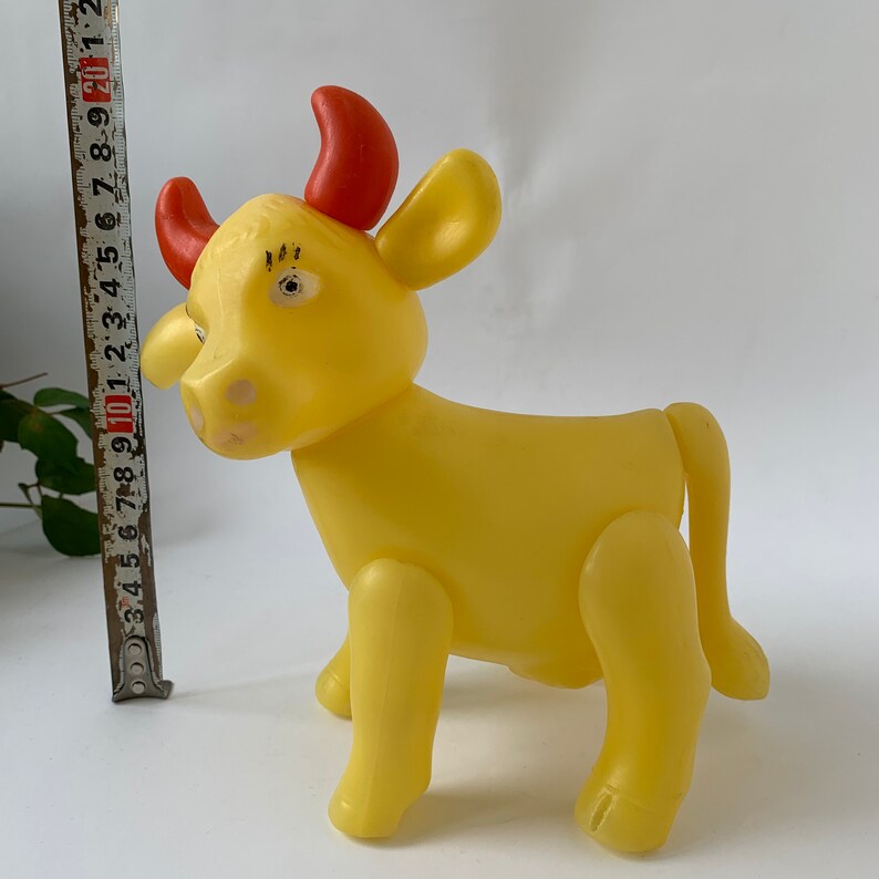 Vintage Toy cow Soviet Plastic Toy Plastic Cow Etsy