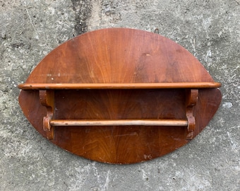 Vintage Wood Shelf, Vintage Shelf, Shaving Shelf, Towel Holder, Primitive Old Shelf, Rustic Decor,