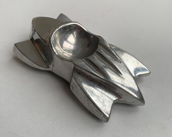 Vintage Ashtray, Aluminum Ashtray, Sputnik 3, Soviet Space