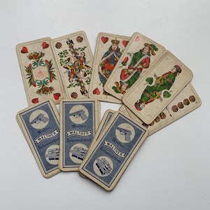 Vintage Spielkarten, Deutschland VASS Altenburg, alte Werbung, WALTHER Arms Company, Zählmaschinen, Deck mit 32 Spielkarten, Geschenk,