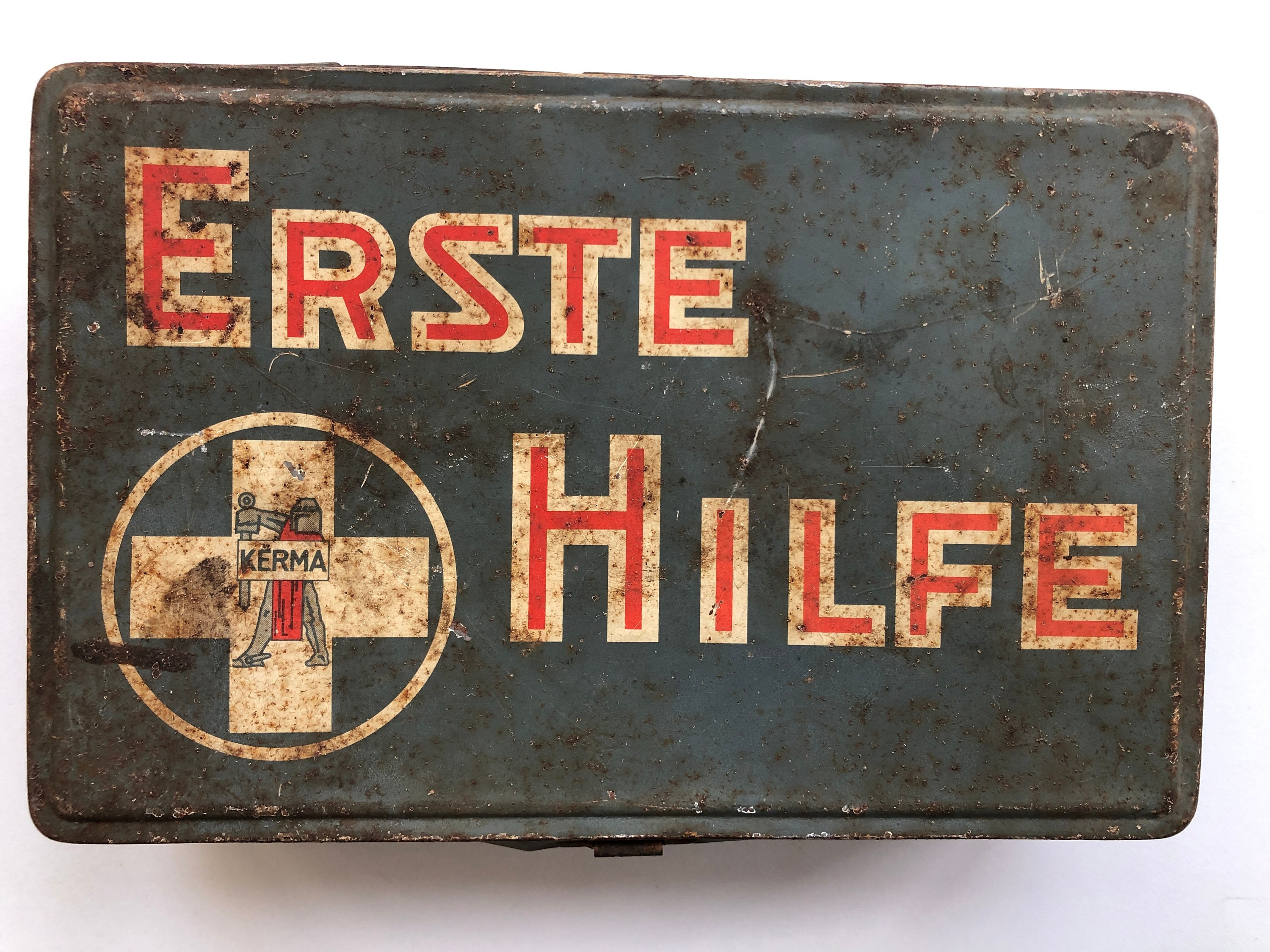 Vintage Medical Box, Red Cross, Erste Hilfe, KERMA, German First