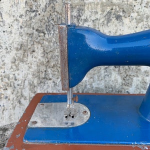 Old children's sewing machine of the USSR, Hand sewing machin,Mini sewing machine, Toy for girls, Soviet childhood, Vintage, Decor, USSR 70s image 7